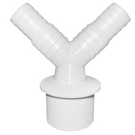 Переходник 40 мм 2 входа для сливного шланга  (20х23х40V) 