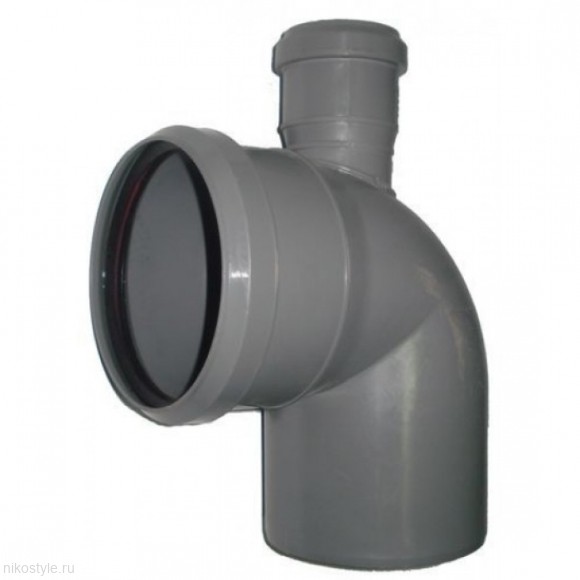 Отвод 110*90 с выходом 50 Отвод 110*90 с выходом 50