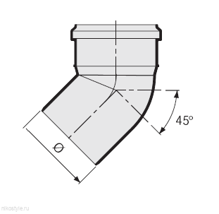 Отвод 45° Отвод 45°