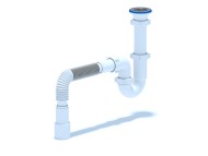 Сифон Ани 1 1/2"*40 прямоточный c гибкой трубой 40*40/50 Сифон Ани 1 1/2"*40 прямоточный c гибкой трубой 40*40/50