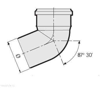 Отвод 87° Отвод 87°