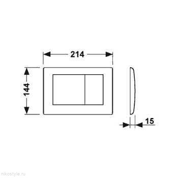 Панель TECE planus, с 2 клавишами смыва, хром глянцевый Панель TECE planus, с 2 клавишами смыва, хром глянцевый