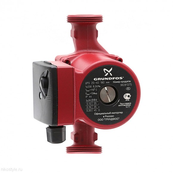 GRUNDFOS UPS25-40 1" 0,06кВт (в компл с гайками)