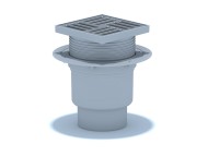 Трап верт.рег. выпуск 110 с решеткой из н/стали 15х15 Трап верт.рег. выпуск 110 с решеткой из н/стали 15х15