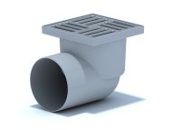 Трап гориз. выпуск 110, н/рег., решетка 15x15 нерж. Трап гориз. выпуск 110, н/рег., решетка 15x15 нерж.