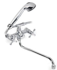 Смеситель для ванны Mix&Fix SOFFRON 7401-04 двуручный с аксессуарами