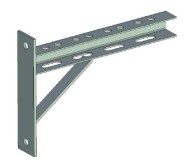 Консольный кронштейн с опорой L=400 мм 