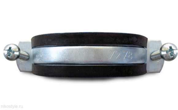 Хомут c виброизоляцией,сталь оц.