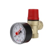 Клапан предохранительнКлапан предохранительный Varmega   1/2", ВР-ВР, 6 бар, мембранный, с манометром Клапан предохранительнКлапан предохранительный Varmega   1/2", ВР-ВР, 6 бар, мембранный, с манометром