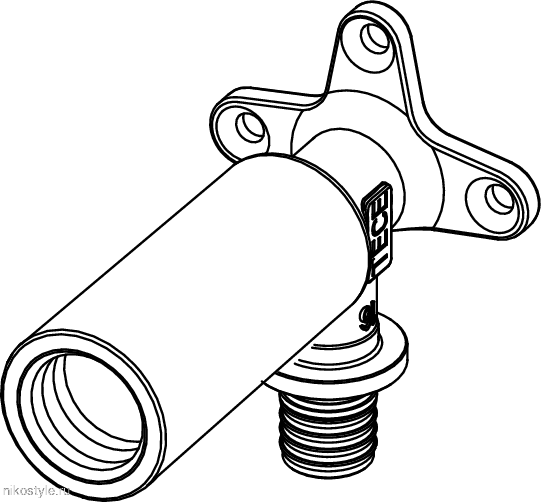 Уголок с настенным креплением, удлиненный ø16х1/2 ТЕСЕ Уголок с настенным креплением, удлиненный ø16х1/2 ТЕСЕ
